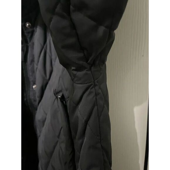 LL Bean Traveler Black‎ Quilted Diamond Stitched Jacket Women’s Size PM - Picture 7 of 13
